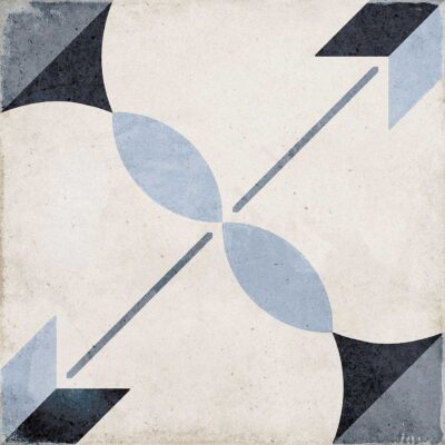 Art Nouveau Arcade Blue 20x20