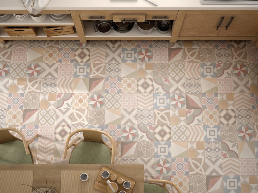 Caprice Deco Patchwork Pastel 20x20