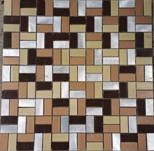 Mosaico Basket Alluminio Beige | 30x30cm - immagine 2