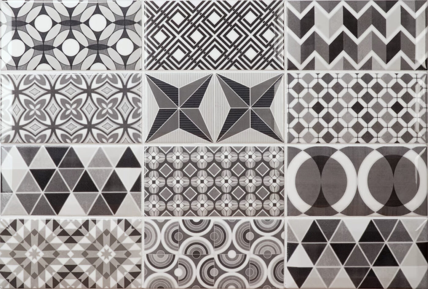 Metro Patchwork B&w | 7,5x15cm