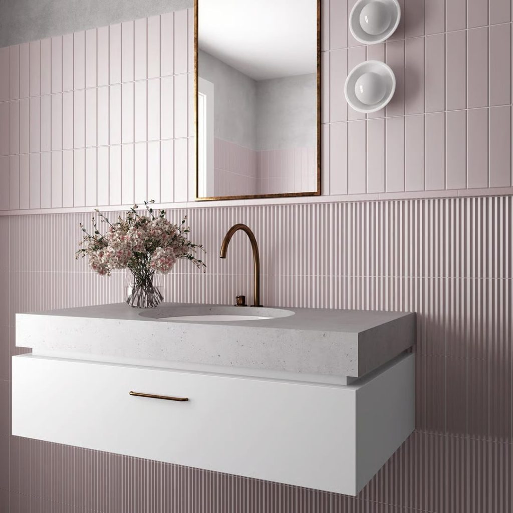 Costanova Pink Stony Matt | 5x20cm