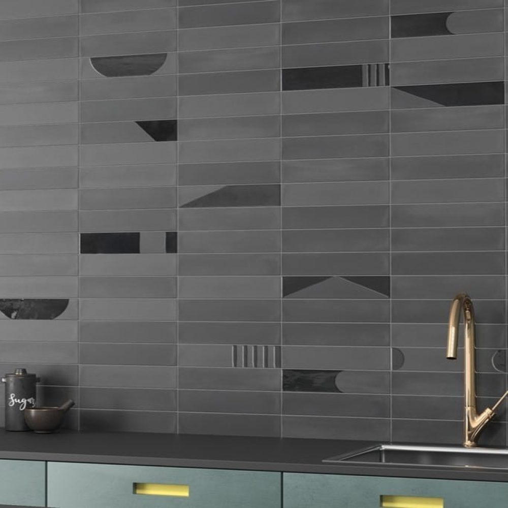 Piastrelle Nere Moderne in cucina
