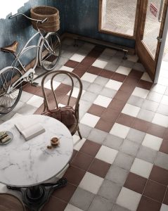 Art Nouveau Burgundy 20x20