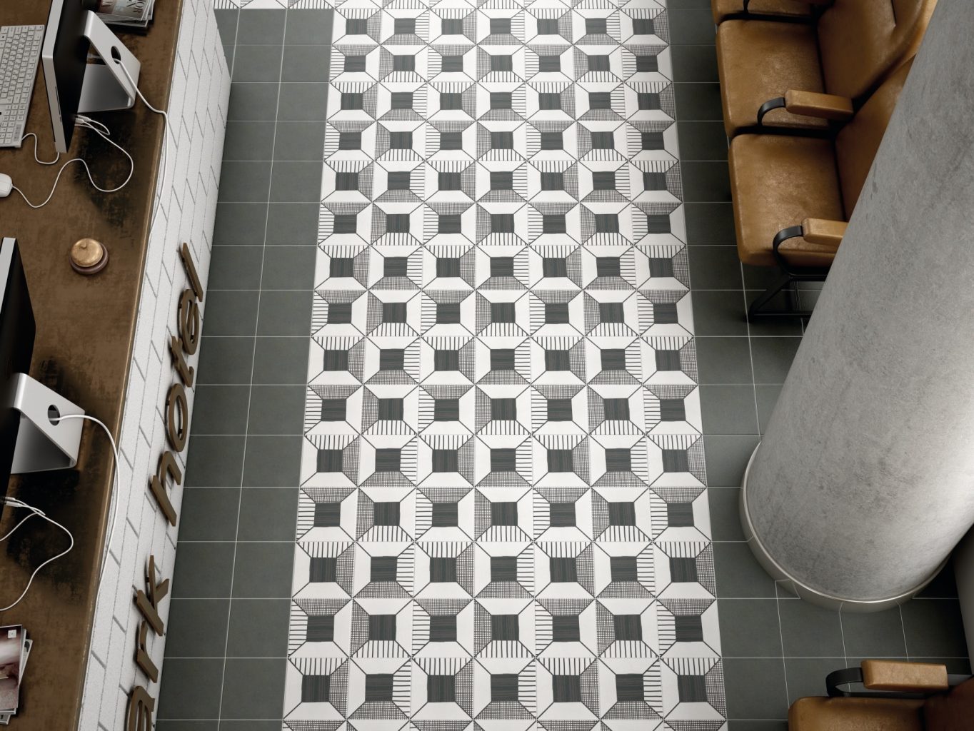 Caprice Deco Block B&W 20x20