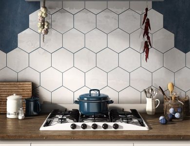 Hexatile Brillo Blanco 17,5x20